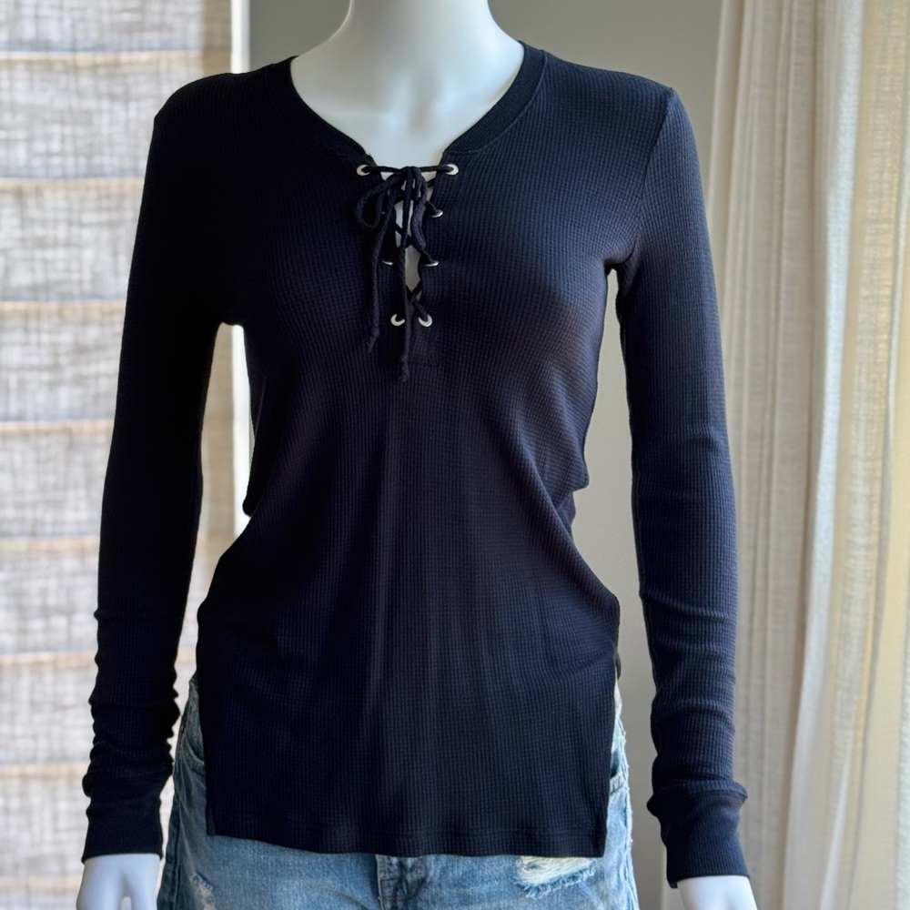 NWT Feel The Piece Lace-up Long Sleeve Size XS/S